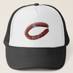 Casquette Chorizo saucisse isolée comme coupée