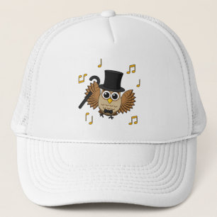 Casquette Chouette dansante mignonne avec notes musicales De