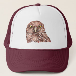Casquette Chouette d'aquarelle Oiseau Faune Nature Grumpy