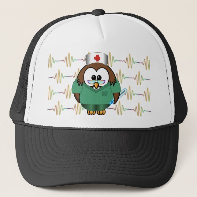 Casquette chouette infirmière (Devant)