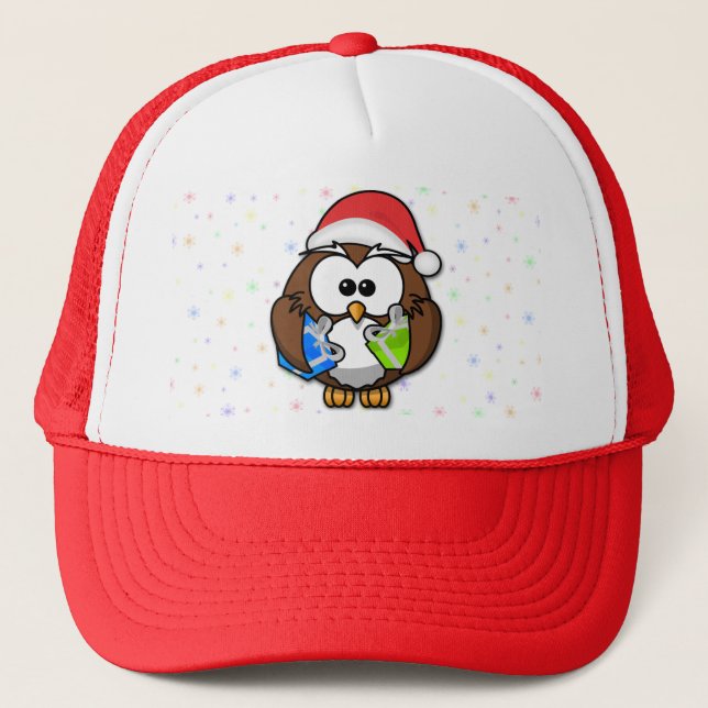 Casquette Chouette père Noël (Devant)
