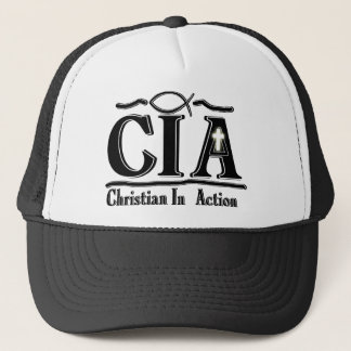 CASQUETTE CHRÉTIEN DE CIA DANS L'ACRONYME D'ACTION