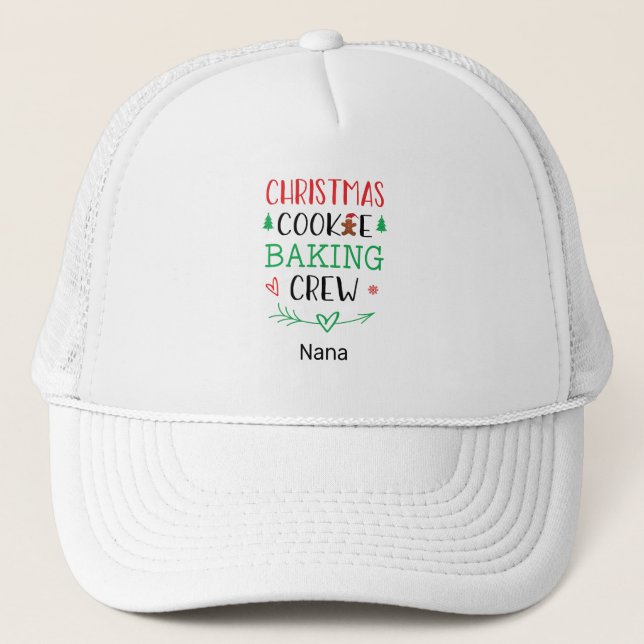 Casquette Christmas Cookie Baking Nom de l'équipage Correspo (Devant)