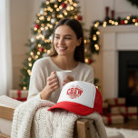 Casquette Christmas Crew Personalized Family Name<br><div class="desc">Christmas Crew Personalized Family Name Baseball Cap Trucker Hat features the text "Christmas Crew making memories together (add personalized name)" in modern red script typography. Perfect for Christmas gifts, family Christmas parties, family reunions and holiday celebrations and more. Created by Evco Studio www.zazzle.com/store/evcostudio #zazzlemade #zazzle #evcostudio #christmashat #christmas #merrychristmas #christmastime...</div>