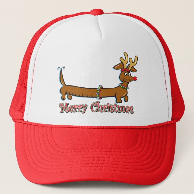 Casquette Christmas Dachshind (Devant)