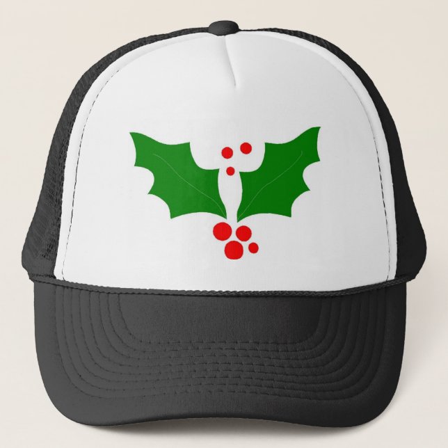 Casquette Christmas Holly Design (Devant)