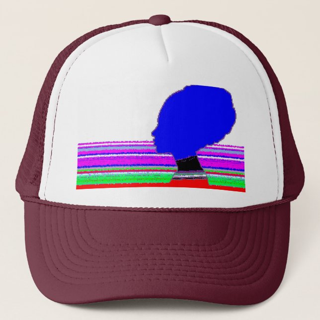 Casquette Chromatic Blue Profile – Pop Art Trucker (Devant)