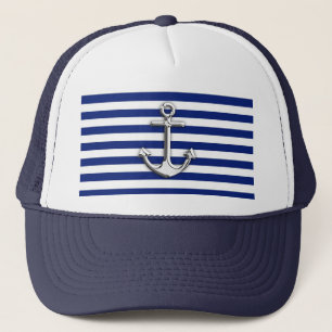Casquette Chrome Anchor on Navy Stripes