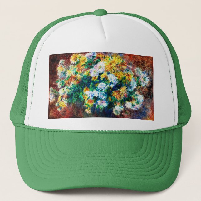Casquette Chrysanthèmes vintages par Pierre-Auguste Renoir (Devant)