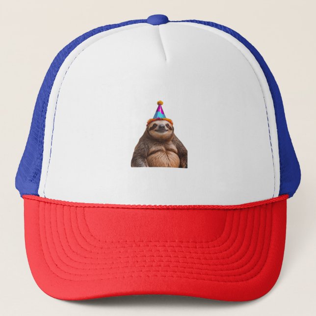 Casquette Chunky Sloth birthday party hat gift funny meme pr (Devant)