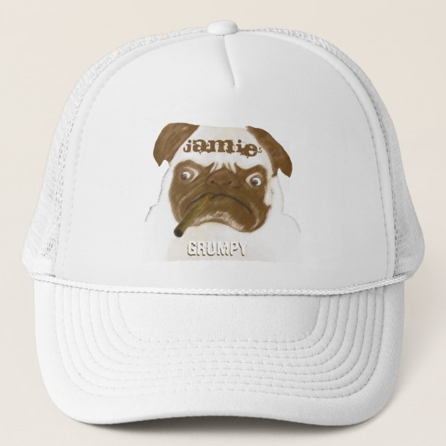 Casquette Cigar à puggy Grumpy AFICIONADO personnalisé (Devant)
