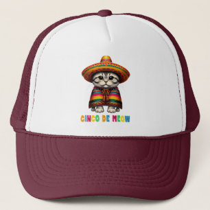 Casquette Cinco De Mayo Drôle Chat Mexicain Sombrero Meow