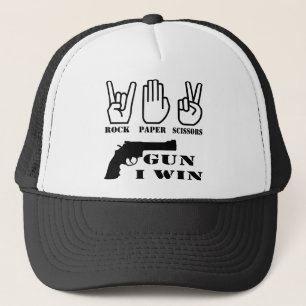 Casquette Ciseaux de papier rocheux pistolet J'ai gagné