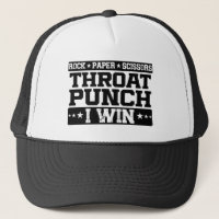 Ciseaux de papier rock Throat Punch I Win, Drôle