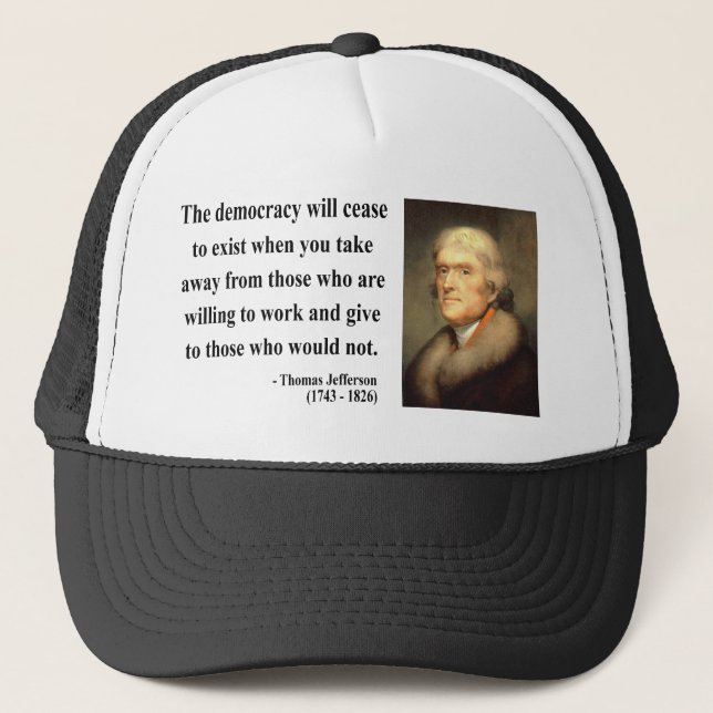 Casquette Citation 3c de Thomas Jefferson (Devant)
