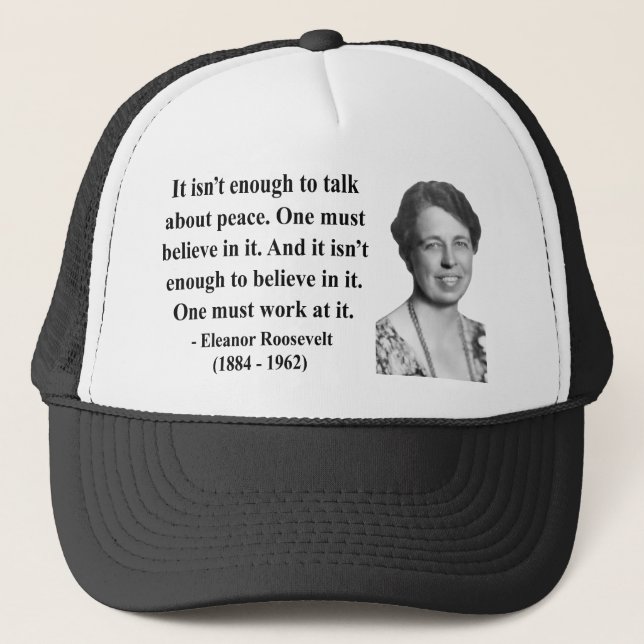 Casquette Citation 4b d'Eleanor Roosevelt (Devant)