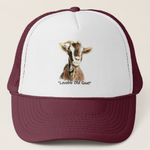 Casquette Citation amusante de chèvre vieille adorable aquar