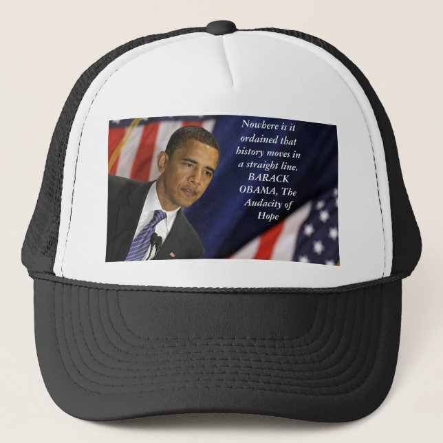 Casquette Citation de Barack Obama sur l'histoire (Devant)