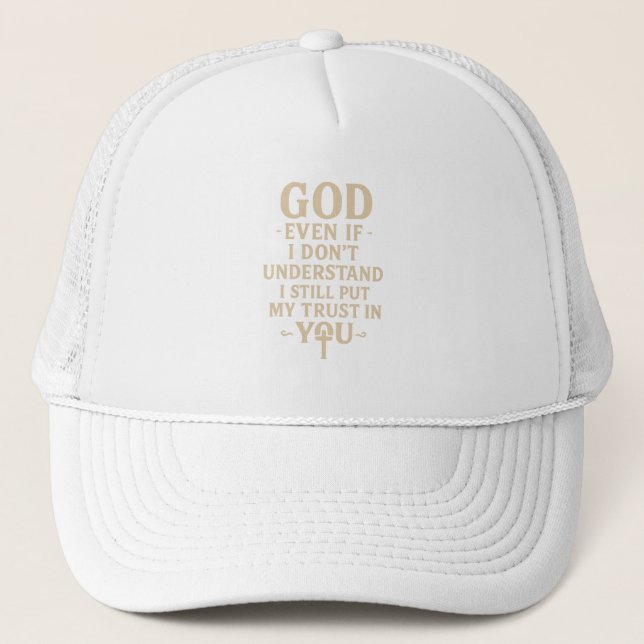 Casquette Citation de foi chrétienne Confiance en Vous (Devant)