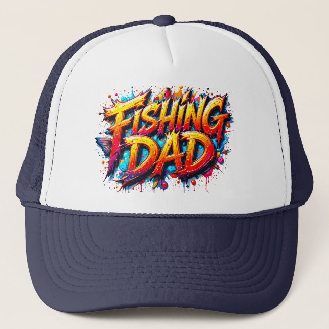 Casquette Citation de graffiti de Pêcheur papa (Devant)