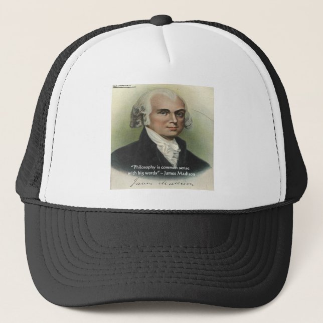 Casquette Citation de James Madison "Philosophie/Common Sens (Devant)