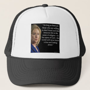 Casquette Citation de la religion du sang d'Hillary Clinton