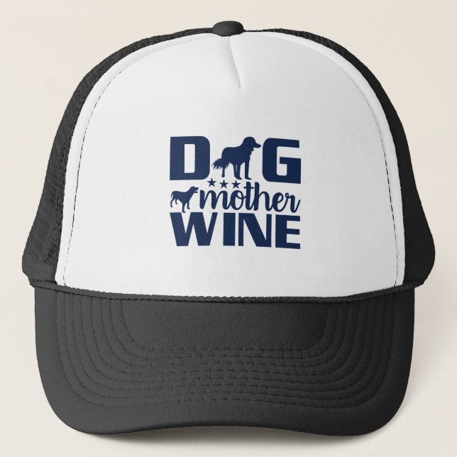 Casquette Citation de mère de chien amatrice de vin (Devant)