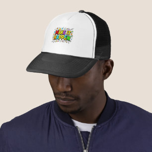 Casquette Citation de motivation colorée et audacieuse