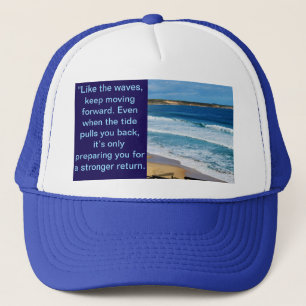 Casquette Citation De Motivation De Plage : Comme Les Vagues