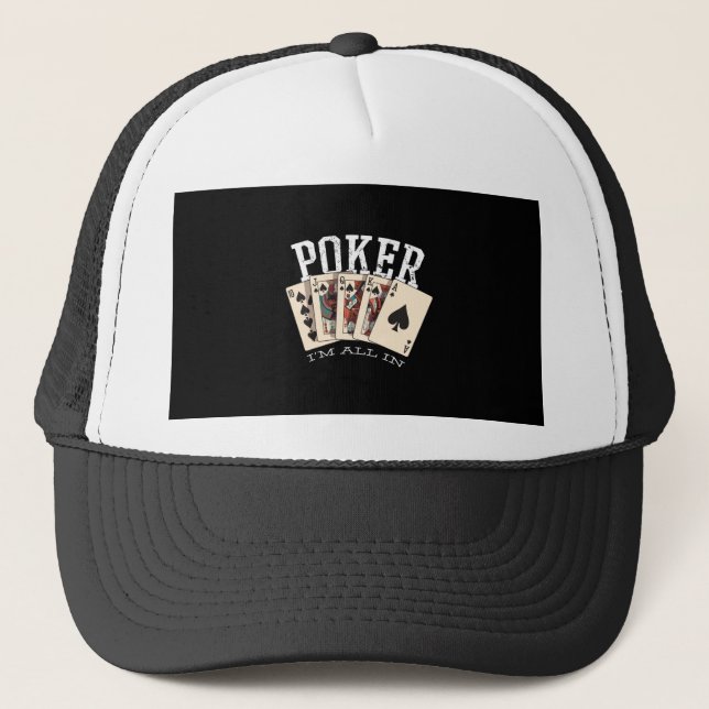 Casquette Citation de poker pour joueur (Devant)