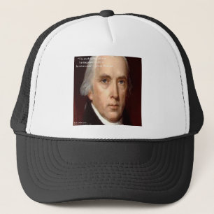 Casquette Citation de sagesse de James Madison "Se méfier du