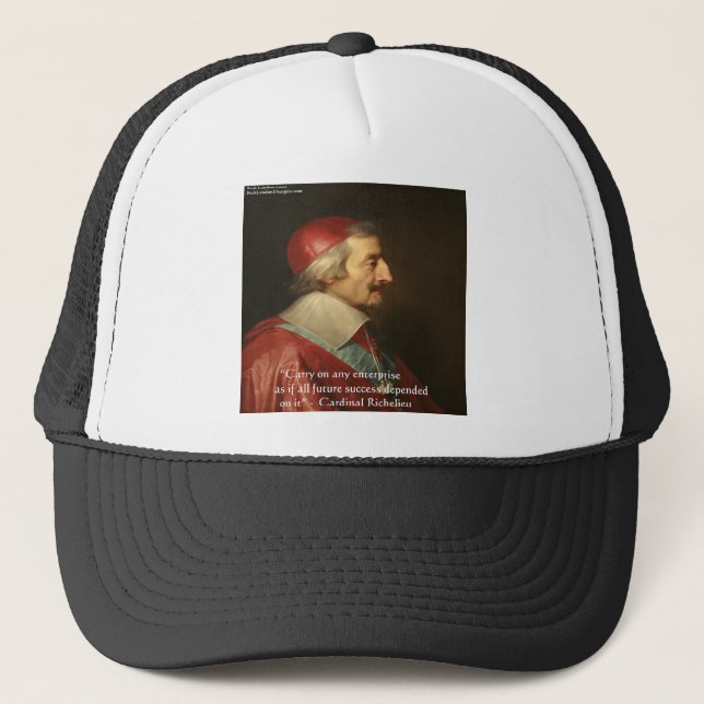 Casquette Citation de sagesse du cardinal Richelieu (Devant)