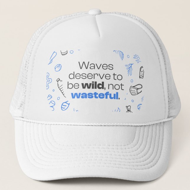 Casquette Citation de sensibilisation à la pollution de l'oc (Devant)