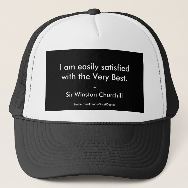 Casquette Citation De Winston Churchill, La Meilleure (Devant)
