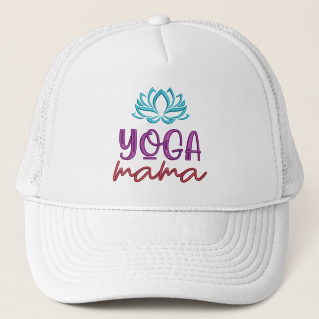 Casquette Citation de Yoga Mama Lotus Flower (Devant)