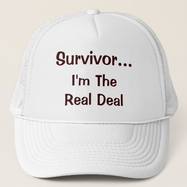 Casquette Citation d'encouragement de survivant...Je suis le (Devant)