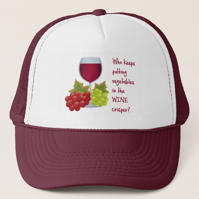 Casquette Citation Drôle Amateurs De Vins (Devant)