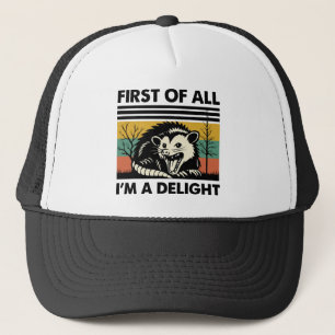 Casquette Citation drôle de Possum - Tout d'abord, je suis u
