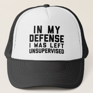 Casquette Citation drôle non surveillée gauche