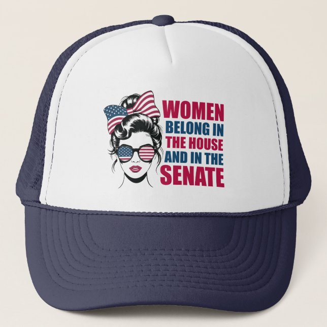 Casquette Citation féministe américaine amusante Politique (Devant)
