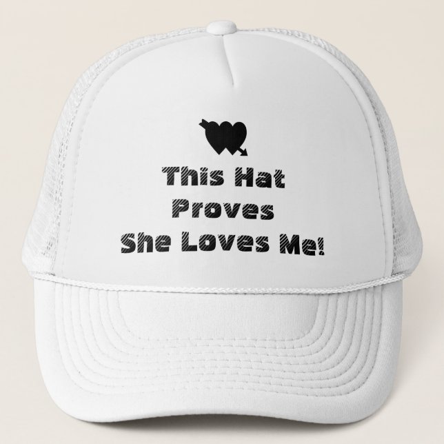 Casquette Citation J'aime Citation Saint-Valentin Romantique (Devant)