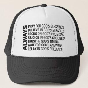 Casquette Citations chrétiennes toujours esthétiques Dieu Ar