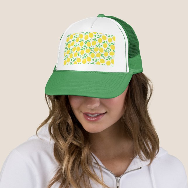 Casquette Citrons jaunes frais - (En situation)