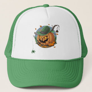 Casquette Citrouille attrape l'araignée pour Halloween