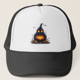 Casquette Citrouille de Jack O’Lantern effrayante avec des y