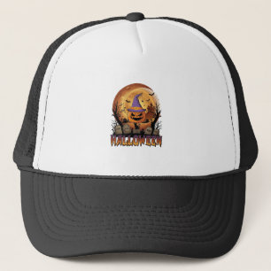 Casquette Citrouille d'Halloween Chapeau de Sorcière Chat No