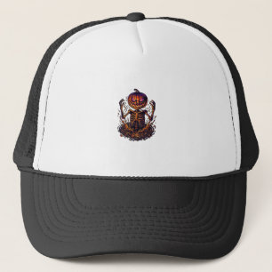 Casquette Citrouille d'Halloween Portail Magique de Flammes