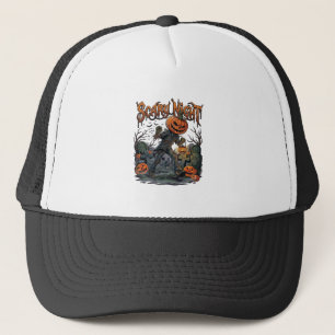 Casquette Citrouille Monstrueuse de Nuit Effrayante Lanterne