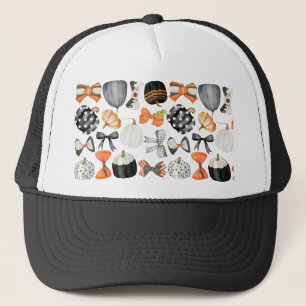 Casquette Citrouille motif d'aquarelle de l'arc de chute d'H