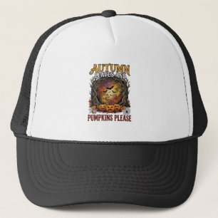 Casquette Citrouilles de feuilles d'automne S'il vous plaît